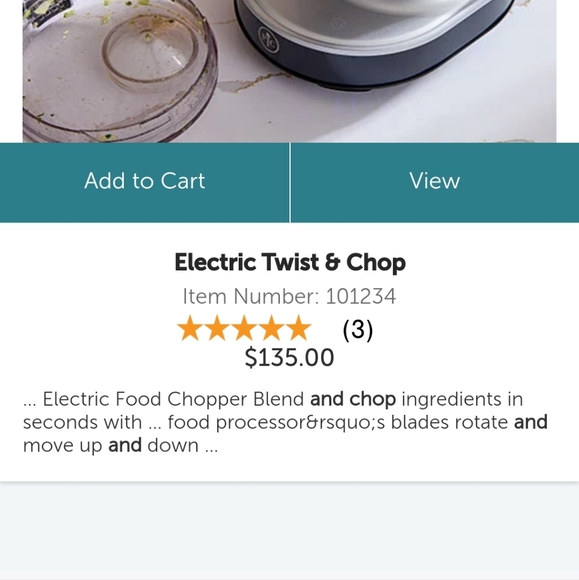 Pampered Chef Electric Twist and Chop - Picture 2 of 3